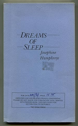 Bild des Verkufers fr Dreams of Sleep zum Verkauf von Between the Covers-Rare Books, Inc. ABAA