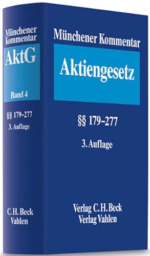 Immagine del venditore per Mnchener Kommentar zum Aktiengesetz Bd. 4:  179 - 277 venduto da Studibuch