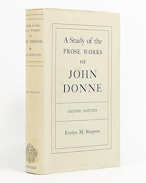 Bild des Verkufers fr A Study of the Prose Works of John Donne zum Verkauf von Michael Treloar Booksellers ANZAAB/ILAB
