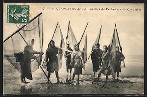 Ansichtskarte Etaples, Groupe de Pêcheuses de Crevettes