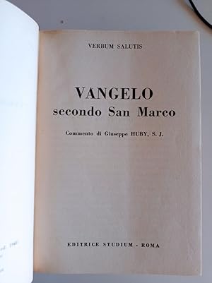 Seller image for Vangelo secondo San Marco for sale by librisaggi