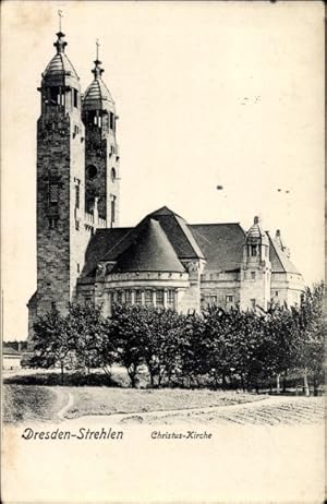 Bild des Verkufers fr Ansichtskarte / Postkarte Dresden Strehlen, Christus-Kirche zum Verkauf von akpool GmbH