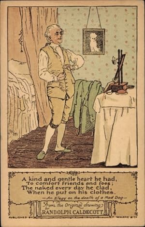 Künstler Ansichtskarte / Postkarte Caldecott, Randolph, An Elegy on the death of a Mad Dog