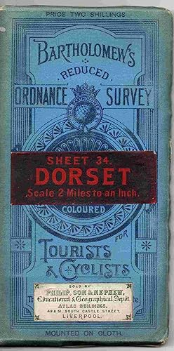 Bartholomew's Reduced Ordnance Survey. Sheet 34. Dorset. Scale 2 Miles to an Inch. Coloured for T...