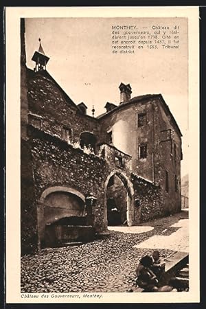 Bild des Verkufers fr Ansichtskarte Monthey, Chateau des Gouverneurs zum Verkauf von Bartko-Reher