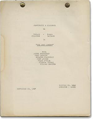 The Lost Moment (Original post-production script for the 1947 film noir)