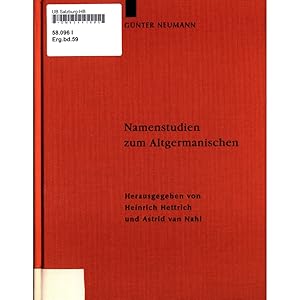 Seller image for Namenstudien zum Altgermanischen Band 59 for sale by avelibro OHG