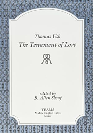 Image du vendeur pour Thomas Usk: Testament of Love by Usk, Thomas [Paperback ] mis en vente par booksXpress