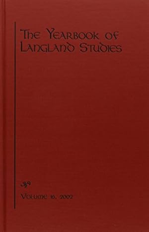 Image du vendeur pour The Yearbook of Langland Studies 16 (2002) by Galloway, Andrew [Hardcover ] mis en vente par booksXpress