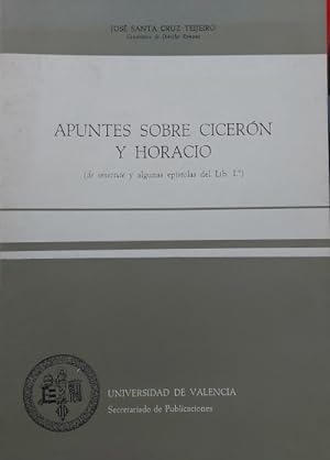 Imagen del vendedor de Apuntes sobre Cicern y Horacio (de senectute y algunas epstolas del Lib. I.) a la venta por Librera Reencuentro