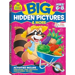 Seller image for School Zone - Big Hidden Pictures and More Workbook - Ages 6 to 8, Perception, Problem Solving, Mazes, Games, and Puzzles (Big Get Ready Activity Workbook) by School Zone Staff [Perfect Paperback ] for sale by booksXpress