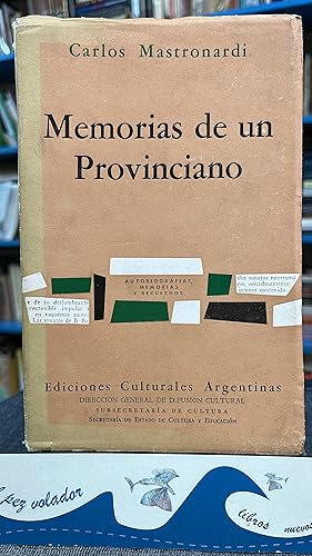 Imagen del vendedor de Memorias de un provinciano a la venta por Librera El Pez Volador