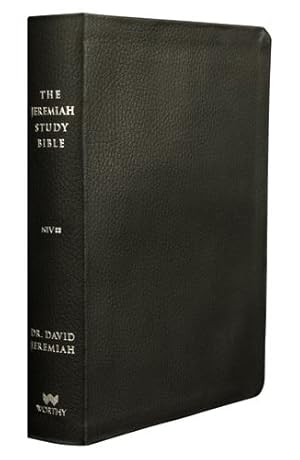 Imagen del vendedor de The Jeremiah Study Bible, NIV: (Black w/ burnished edges) Leatherluxe® with Thumb Index: What It Says. What It Means. What It Means for You. by Jeremiah, Dr. David [Leather Bound ] a la venta por booksXpress