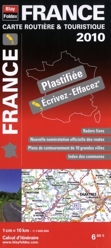 2010 France Carte routi re et touristique plastifi e - Collectif