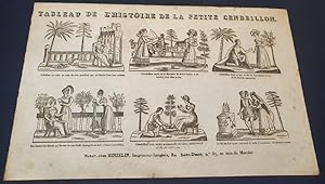 Gravure sur bois - Hinzelin Nancy - Tableau de l'histoire de la petite Cendrillon