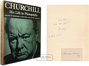 Bild des Verkufers fr CHURCHILL: HIS LIFE IN PHOTOGRAPHS - First English Edition Inscribed and Signed by Randolph Churchill to Pamela Harriman- zum Verkauf von CHARTWELL BOOKSELLERS