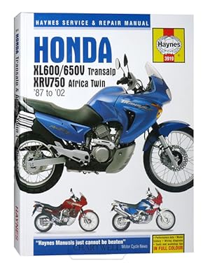 Seller image for HONDA XL600/650V TRANSALP; XRV750 AFRICA TWIN '87 to '02 Haynes Service & Repair Manual for sale by CHARTWELL BOOKSELLERS