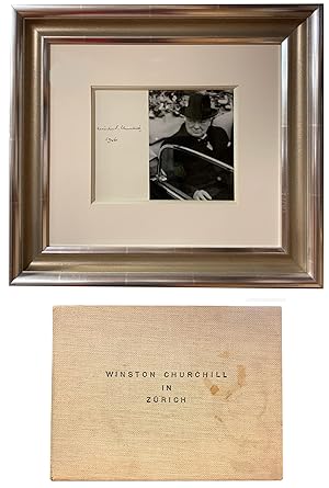 Seller image for Framed SIGNED PHOTOGRAPH of WINSTON CHURCHILL -Zurich 1946: "We Must Build A Kind of United States of Europe"- for sale by CHARTWELL BOOKSELLERS