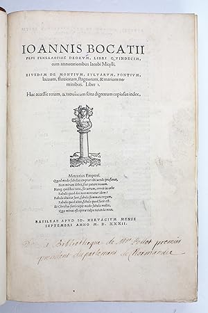 Immagine del venditore per Peri genealogias deorum, libri quindecim. venduto da Antiquariat INLIBRIS Gilhofer Nfg. GmbH