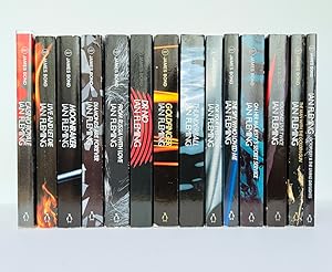 Seller image for Uniform set of Penguin Books' 'Anniversary' James Bond paperbacks. Comprising: Casino Royale; Live and Let Die; Moonraker; Diamonds Are Forever; From Russia With Love; Dr. No; Goldfinger; For Your Eyes Only; Thunderball; The Spy Who loved Me; On Her Majesties Secret Service; You Only Live Twice; The Man with the Golden Gun; Octopussy and The Living Daylights for sale by Adrian Harrington Ltd, PBFA, ABA, ILAB