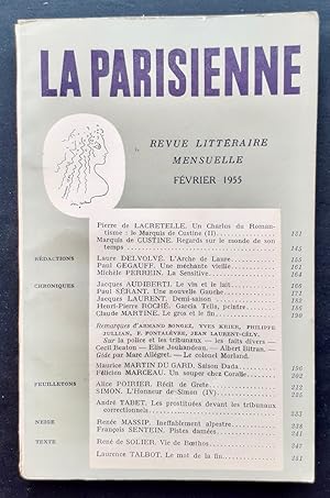 Seller image for La Parisienne. Revue littraire mensuelle : n25, fvrier 1955. for sale by Le Livre  Venir