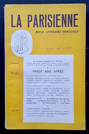 Immagine del venditore per La Parisienne. Revue littraire mensuelle : n41, fvrier 1957 et 1977 : Vingt ans aprs. venduto da Le Livre  Venir