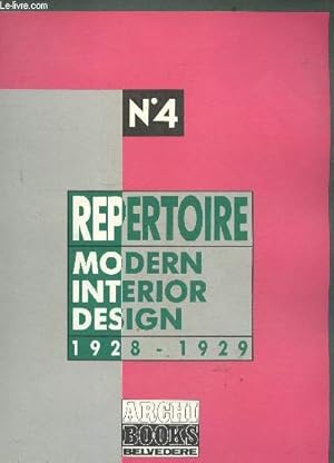 Seller image for Repertoire N4 - Modern interior design 1928-1929 for sale by Le-Livre