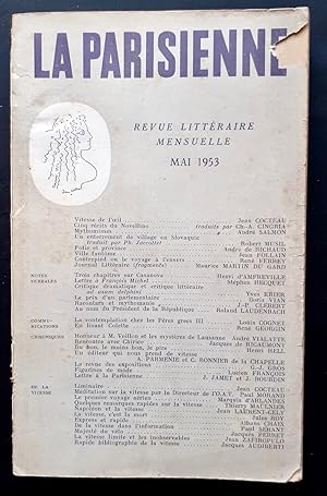 Imagen del vendedor de La Parisienne. Revue littraire mensuelle : n5, mai 1953. a la venta por Le Livre  Venir