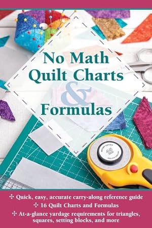Seller image for No Math Quilt Charts & Formulas (Landauer) Easy and Accurate Pocket-Size Carry-Along Reference Guide with At-a-Glance Quilting Yardage Requirements for Triangles, Squares, Setting Blocks, and More by Editors at Landauer Publishing [Paperback ] for sale by booksXpress