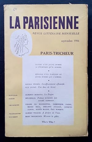Seller image for La Parisienne. Revue littraire mensuelle : n36, septembre 1956, Paris-tricheur. for sale by Le Livre  Venir