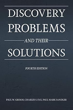 Image du vendeur pour Discovery Problems and Their Solutions by Grimm, Paul W., Fax, Charles S., Sandler, Paul Mark [Paperback ] mis en vente par booksXpress