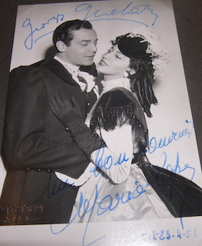 Imagen del vendedor de Autographed B&W Photo featuring French actor Georges Guetary. "Pour Don Carlos". a la venta por Wittenborn Art Books
