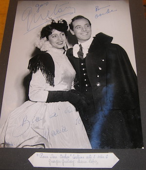 Imagen del vendedor de Autographed B&W Photo featuring French actor Georges Guetary. "Pour Don Carlos". a la venta por Wittenborn Art Books