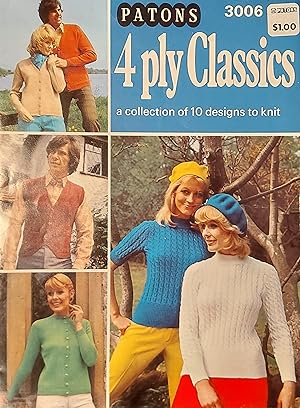 Patons Booklet No.3006, 4 Ply Classics - A Collection of 10 Designs to Knit