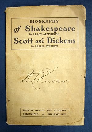 Bild des Verkufers fr SCOTT And DICKENS [bound with] BIOGRAPHY Of SHAKESPEARE zum Verkauf von Tavistock Books, ABAA