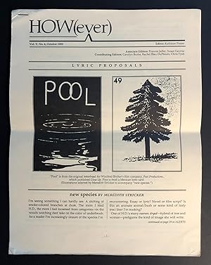 Seller image for HOW(ever), Volume 5, Number 4 (V; October 1989) for sale by Philip Smith, Bookseller