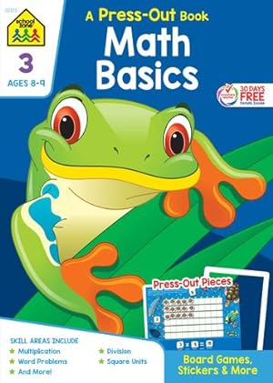 Imagen del vendedor de School Zone - Math Basics Press-Out Workbook - Ages 8 to 9, 3rd Grade, Manipulatives, Board Games, Multiplication, Word Problems, Division, Square Units, Equations, and More (Punch Out) by School Zone, Joan Hoffman, Barbara Bando Irvin, Ph.D. [Paperback ] a la venta por booksXpress