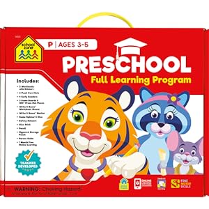 Seller image for School Zone - Preschool Full Learning Program - Ages 3-5, Workbooks, Flash Cards, Early Reading Books, Educational Games, Write & Reuse, Alphabet, Numbers, Math, Colors, Shapes, Stickers, and More by School Zone [Mass Market Paperback ] for sale by booksXpress