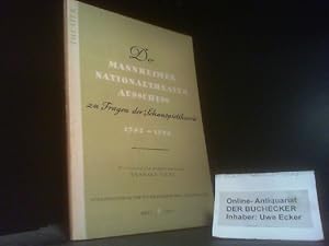 Bild des Verkufers fr Der Mannheimer Nationaltheater-Ausschuss zu Fragen der Schauspieltheater 1782-1784 : Einl., Ausw. u. Anm. Studienmaterial fr die knstlerischen Lehranstalten ; [6], 1955, H. 5 zum Verkauf von Der Buchecker