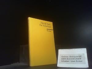 Bild des Verkufers fr Ein Volksfeind : Schauspiel in 5 Akten. Henrik Ibsen. Aus d. Norweg. bertr. von Hans Egon Gerlach. Reclams Universal-Bibliothek ; Nr. 1702 zum Verkauf von Der Buchecker