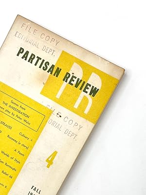 Bild des Verkufers fr PARTISAN REVIEW FALL 1966: Volume XXXIII, Number 4 zum Verkauf von Brian Cassidy Books at Type Punch Matrix