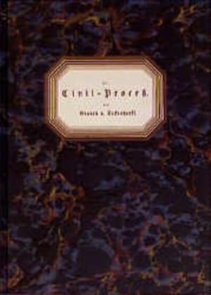 Imagen del vendedor de Der Civil-Process: Faksimile-Ausgabe einer Parodie auf Schillers "Glocke" aus dem Jahre 1867: Faksimile-Ausgabe einer Parodie auf Schillers 'Glocke' . Jahre 1867. Mit e. Nachw. v. Hans Hattenhauer Faksimile-Ausgabe einer Parodie auf Schillers "Glocke" aus dem Jahre 1867 a la venta por Berliner Bchertisch eG
