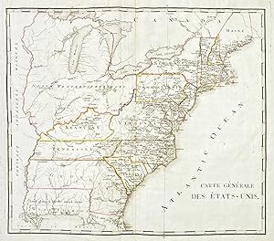 "Carte Generale des Etats-Unis" - United States USA / America Amerika Amerique / Virginia Kentuck...