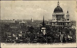 Seller image for Ansichtskarte / Postkarte London City England, Birds Eye View of St.Paul's Cathedral from St. Brides Church for sale by akpool GmbH