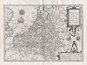 Bild des Verkufers fr Belgiae" - Holland Niederlande Nederland Netherlands Belgien Belgium Belgique / Karte map zum Verkauf von Antiquariat Steffen Vlkel GmbH