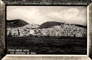 Bild des Verkufers fr Passepartout Ansichtskarte / Postkarte Syra Siros Syros Griechenland, Totalansicht der Ortschaft zum Verkauf von akpool GmbH