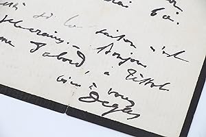 Lettre autographe signée d'Edgar Degas adressée à Charles Deschamps
