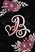 Image du vendeur pour B: Initial B Monogram Journal Notebook for Women, Girls, Artistic Rose Gold Letter, Pink Floral Flowers, Black Marble Background, 108-page College Ruled Blank Lined [Soft Cover ] mis en vente par booksXpress