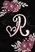 Imagen del vendedor de R: Initial R Monogram Journal Notebook for Women, Girls, Artistic Rose Gold Letter, Pink Floral Flowers, Black Marble Background, 108-page College Ruled Blank Lined [Soft Cover ] a la venta por booksXpress