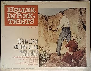 Seller image for Heller in Pink Tights Lobby Card #1 1960 Anthony Quinn, Sophia Loren! for sale by AcornBooksNH